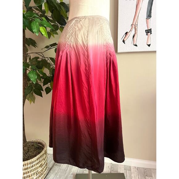 Jones New York Womens Vintage Y2K Silk High Waisted Pleated A-line Skirt Size 6 - Picture 6 of 10